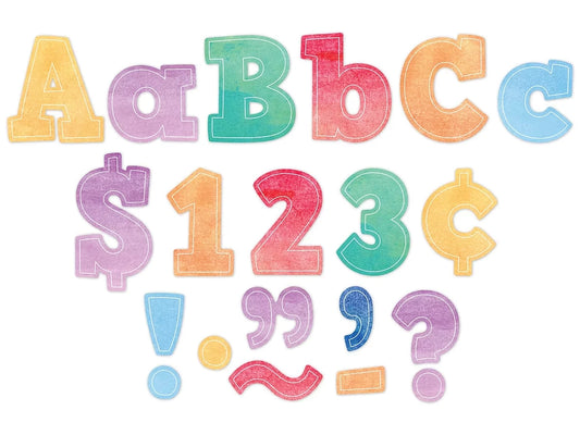 Watercolor 4" Punch-Out Letters - US 5325