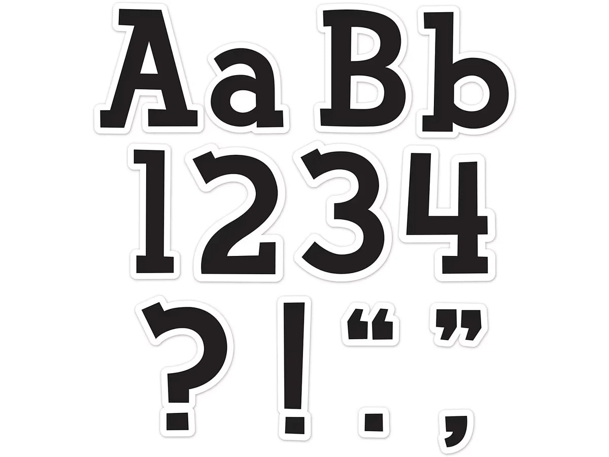 Black Fancy 4" Punch-Out Letters - US 3886