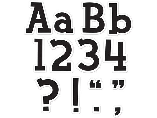 Black Fancy 4" Punch-Out Letters - US 3886