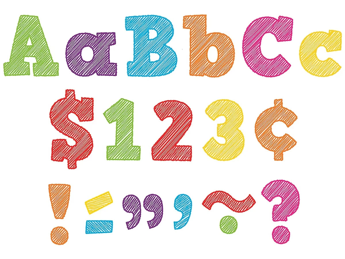 Scribble 4" Punch-Out Letters - US 5148