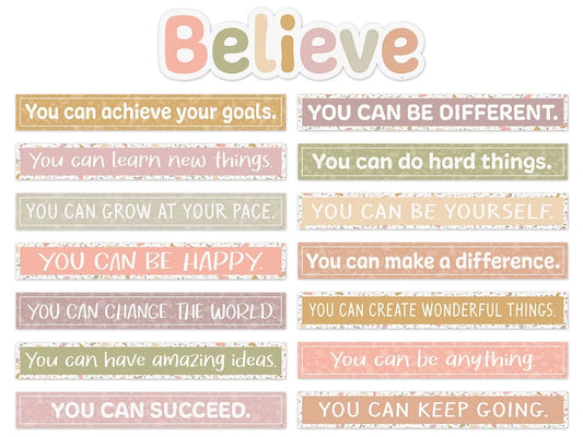 Terrazzo Tones Believe Bulletin Board Set - US 1423