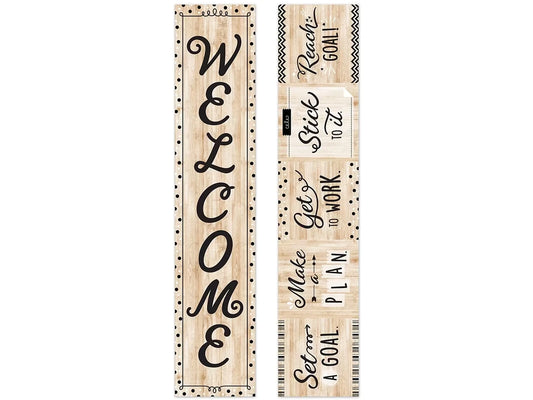 Double-Sided Wood Welcome Banner - US 1321