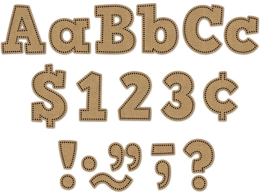 Burlap 4" Punch-Out Letters - US 7484
