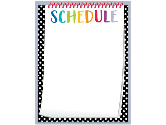 Bold & Bright Classroom Schedule Poster - US 5409