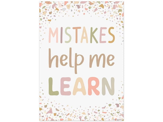 Terrazzo Tones Mistakes Help Me Learn Poster - US 4918