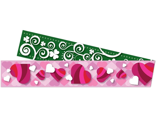 Hearts & Clovers Double-Sided Holiday Border - US 7312