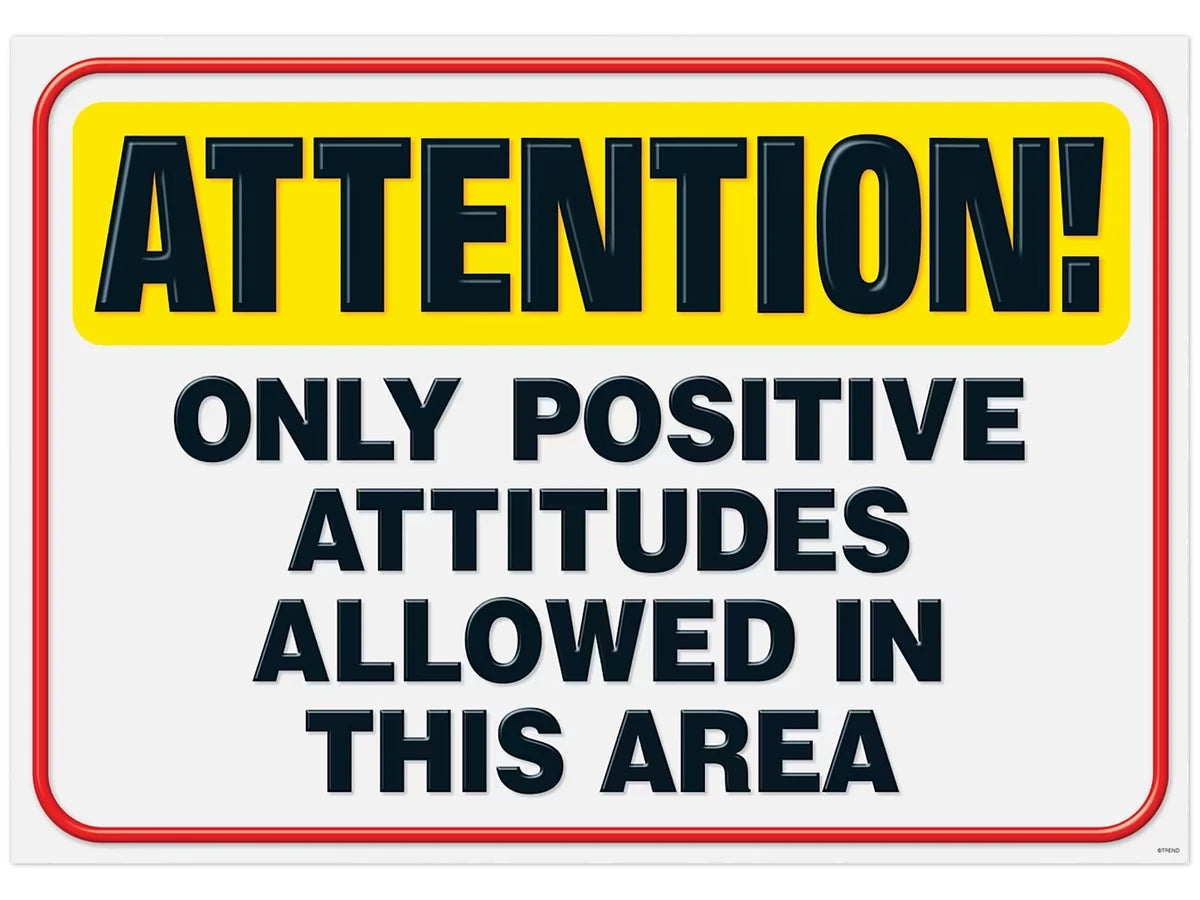 Attention! Positive Attitude Poster - US 9112