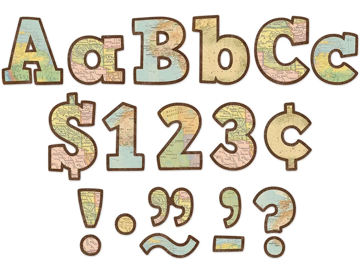 Travel the Map! 4" Punch-Out Letters - US 7510
