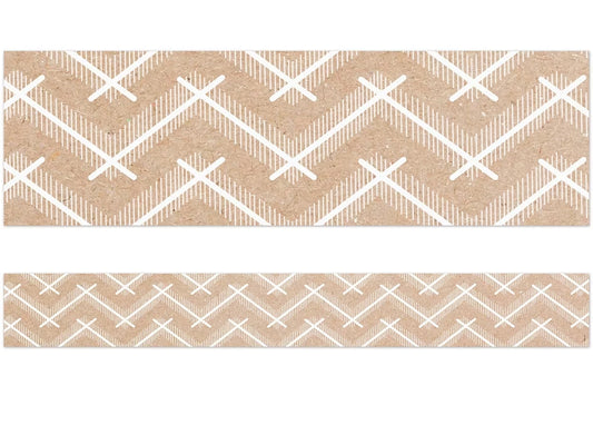 Krafty Pop! Natural Chevron Border - US 5823