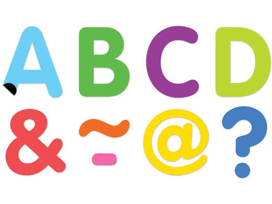 Colorful Classic 2" Magnetic Punch-Out Letters - US 8124
