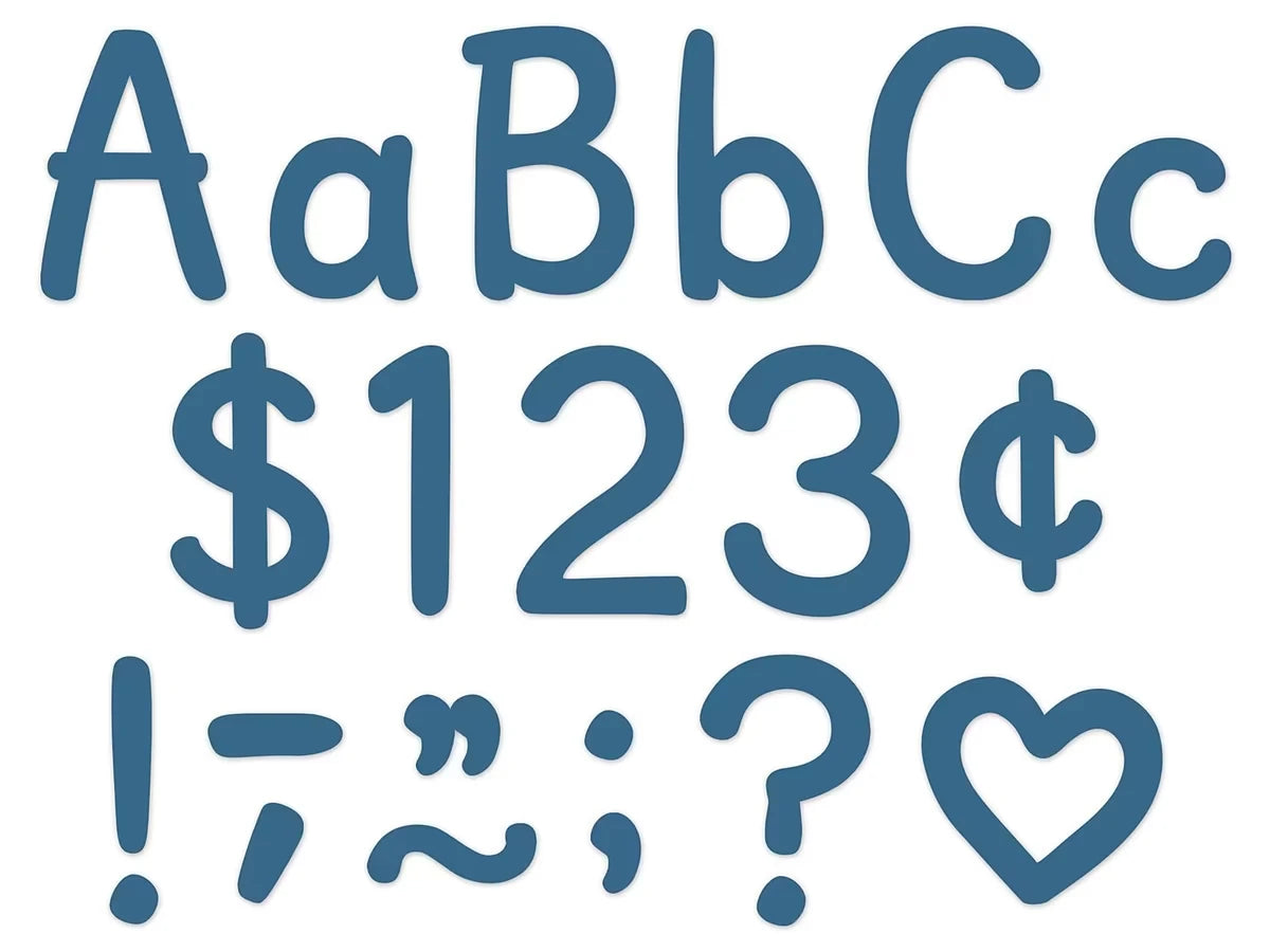 Slate Blue Classic 4" Punch-Out Letters - US 9807
