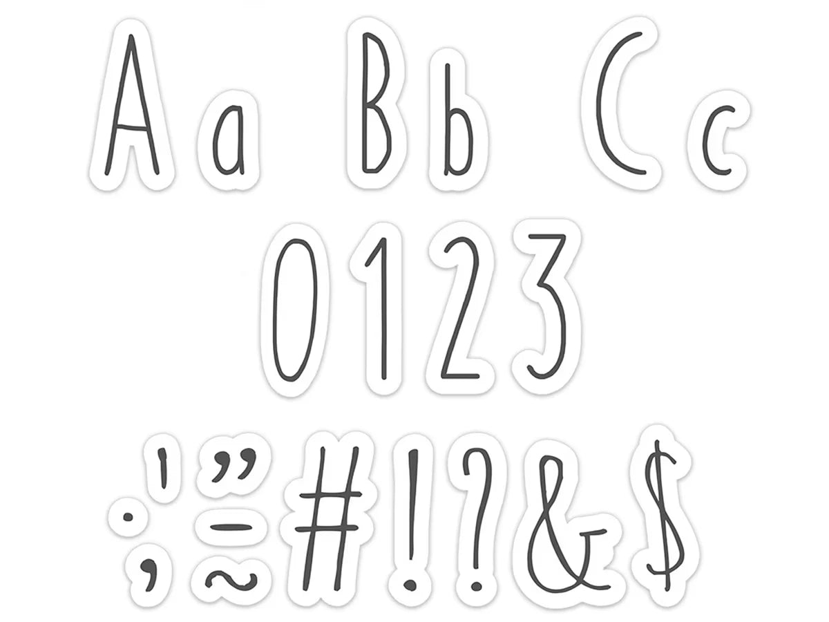 Handwritten 4" Punch-Out Letters - US 1682