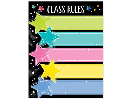 Star Bright Classroom Rules Poster - US 9853
