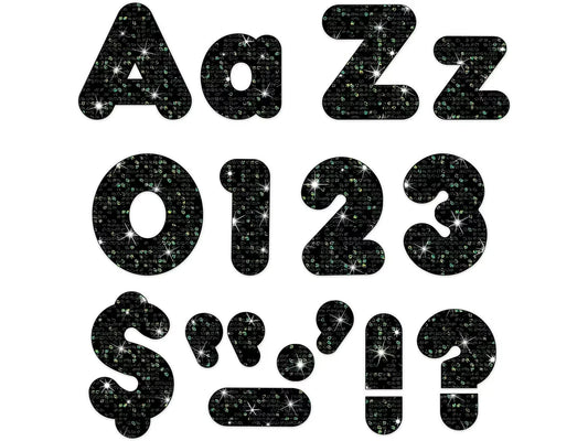 Black Sparkle 4" Punch-Out Letters - US 8379