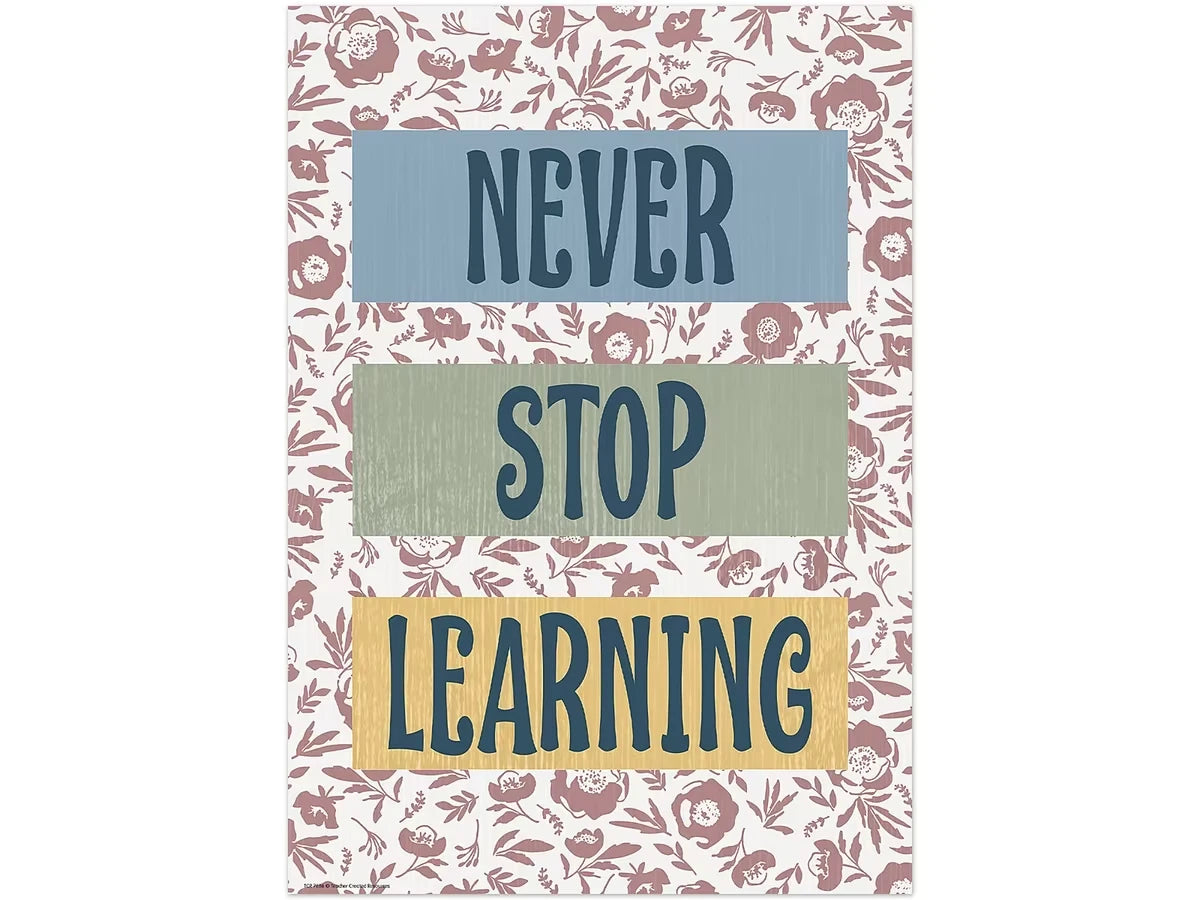 Classroom Cottage Never Stop Learning Poster - US 6019