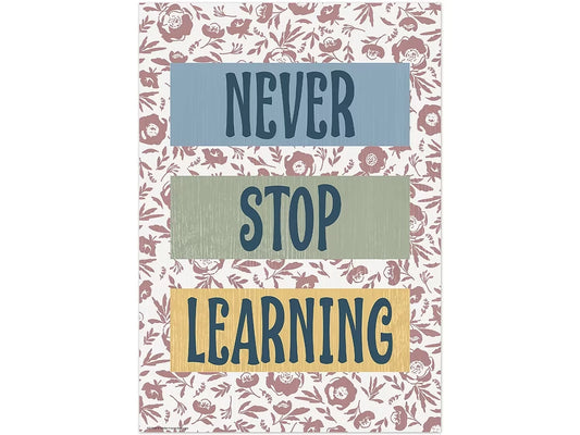 Classroom Cottage Never Stop Learning Poster - US 6019