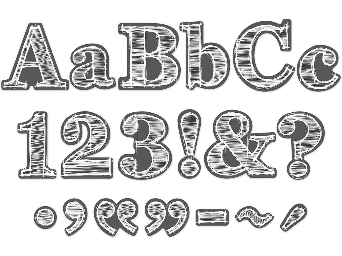 Chalkboard 4" Punch-Out Letters - US 2846