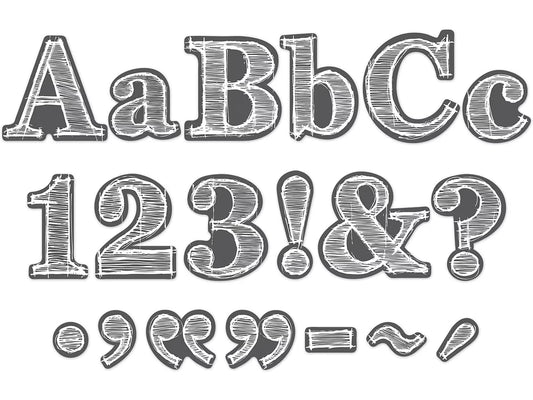 Chalkboard 4" Punch-Out Letters - US 2846