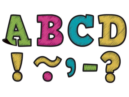 Chalkboard Brights 3" Magnetic Punch-Out Letters - US 6639