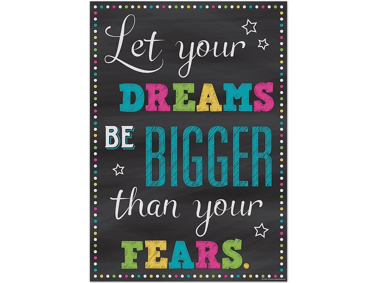 Chalkboard Brights Dreams Bigger Than Fears Poster - US 8431