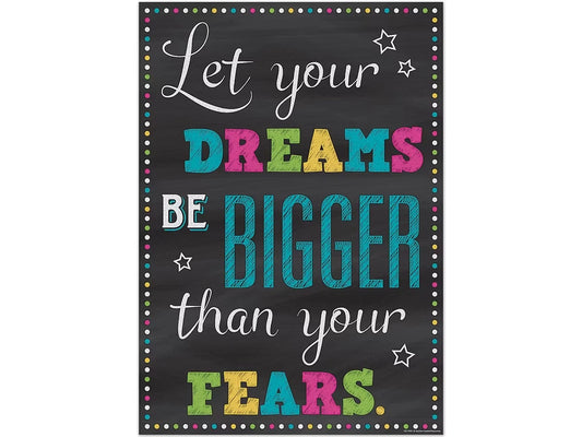 Chalkboard Brights Dreams Bigger Than Fears Poster - US 8431