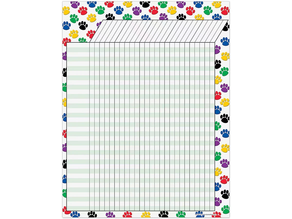 Paw Print Incentive Chart - US 8267