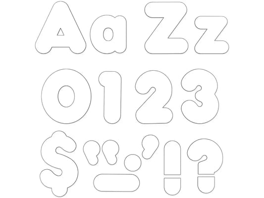 White 4" Punch-Out Letters - US 3481