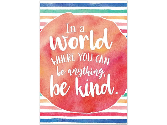 Watercolor Be Kind Poster - US 4576