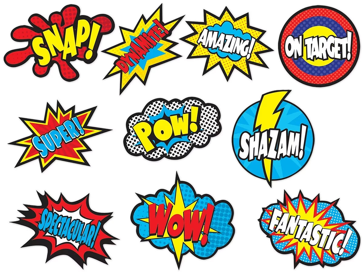Superhero Word-Burst Accents - US 6861