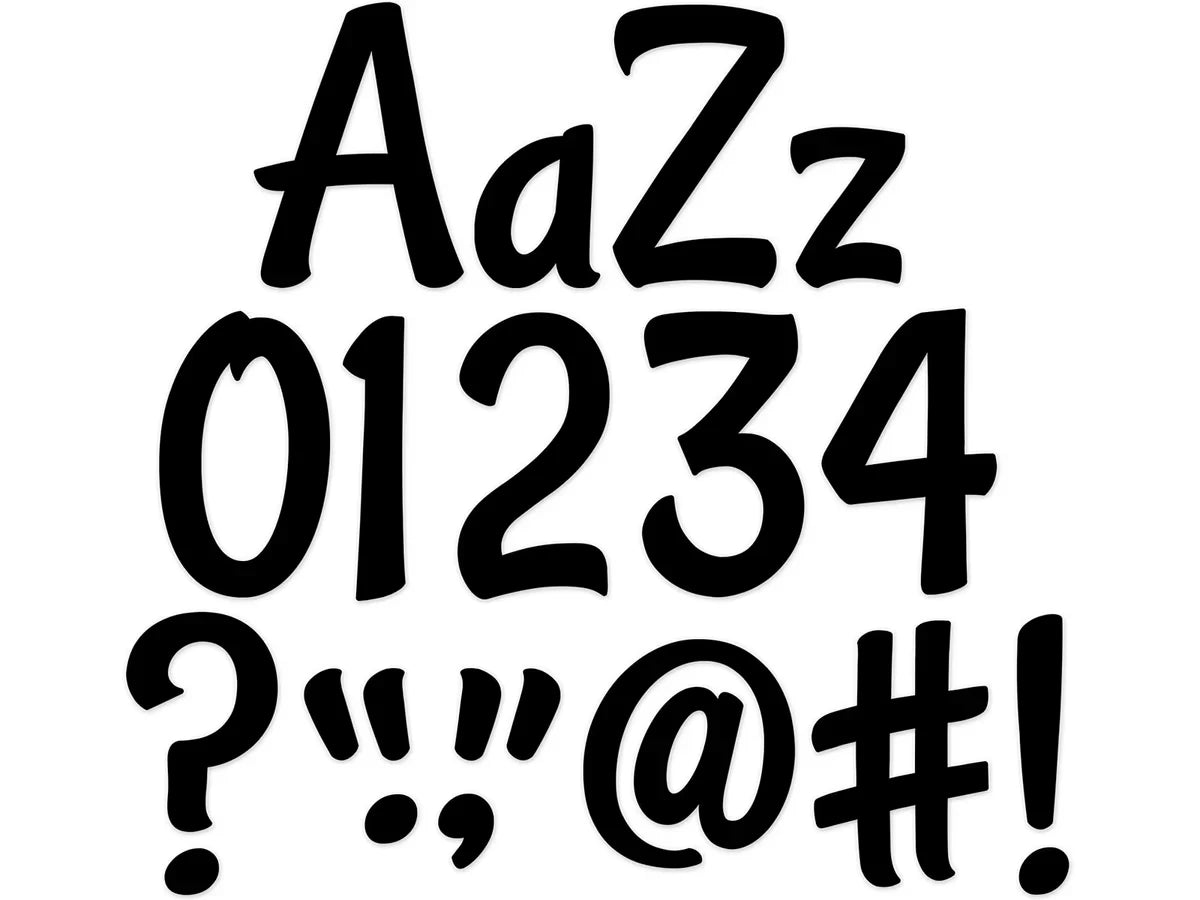 Black Stylish 4" Punch-Out Letters - US 3137