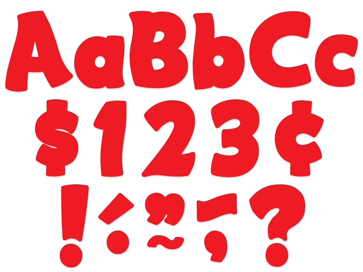 Red 4" Punch-Out Letters - US 6188