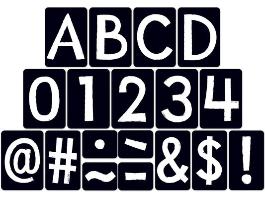 Black Tile 4" Punch-Out Letters - US 1004