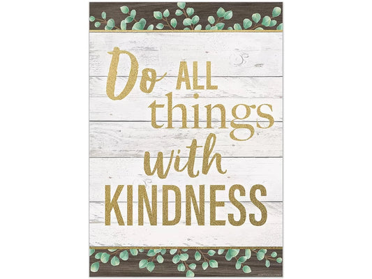 Eucalyptus Do All Things with Kindness Poster - US 7259