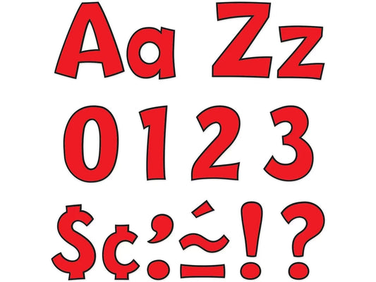 Red Playful 4" Punch-Out Letters - US 5413