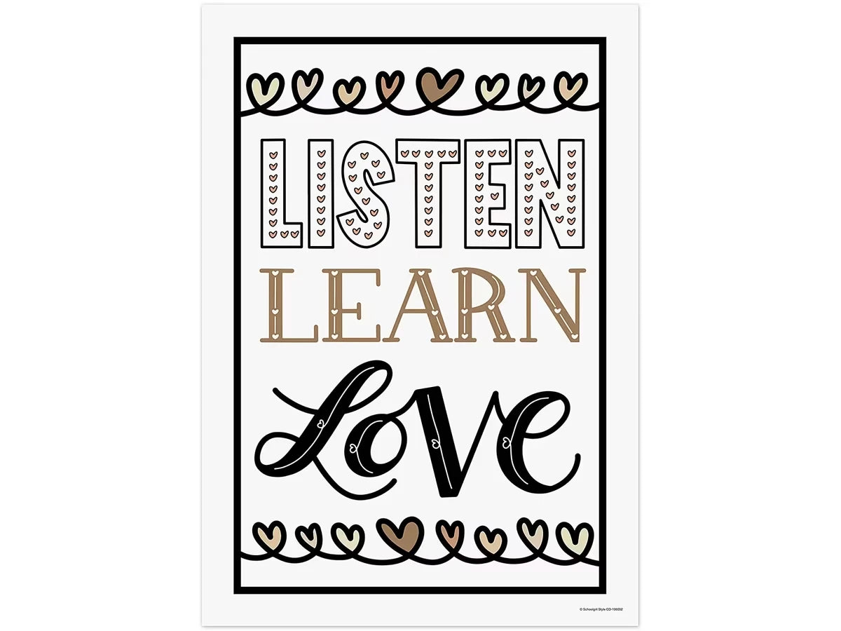 Listen, Learn & Love Poster - US 2854