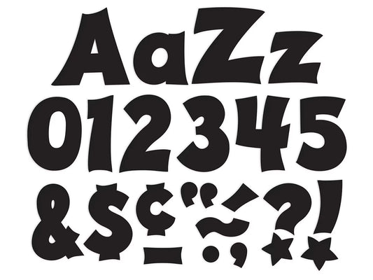 Black Spanish/English 4" Punch-Out Letters - US 4055