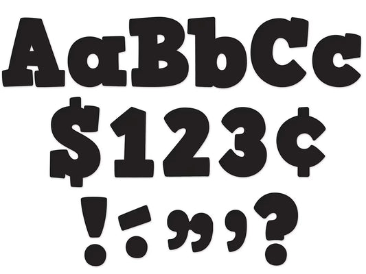 Bold Black 4" Punch-Out Letters - US 9984