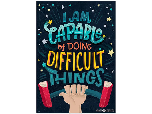 Growth Mindset I Am Capable Poster - US 6821