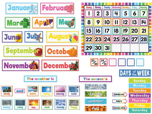 Colorful Calendar Bulletin Board Set - US 8470