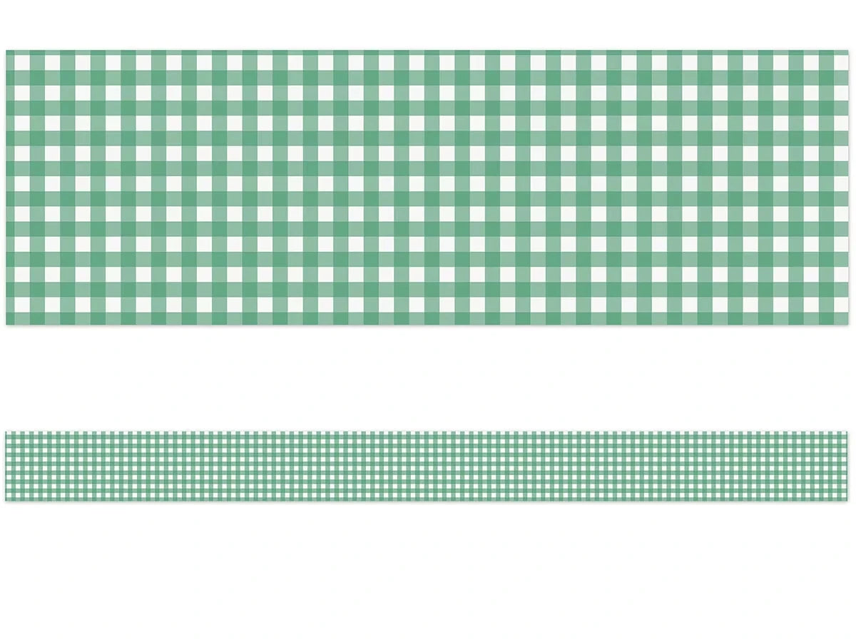 Farmers Market Green Checkered Border - US 7397