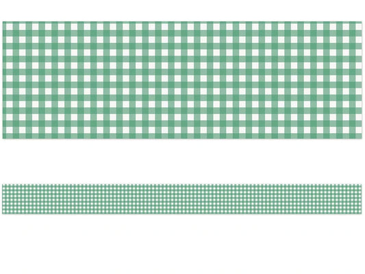 Farmers Market Green Checkered Border - US 7397