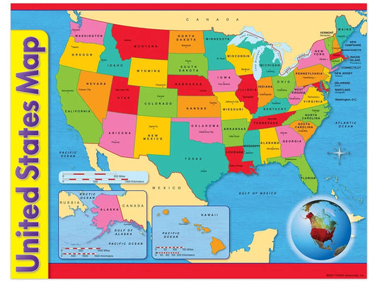 United States Map Poster - US 6739