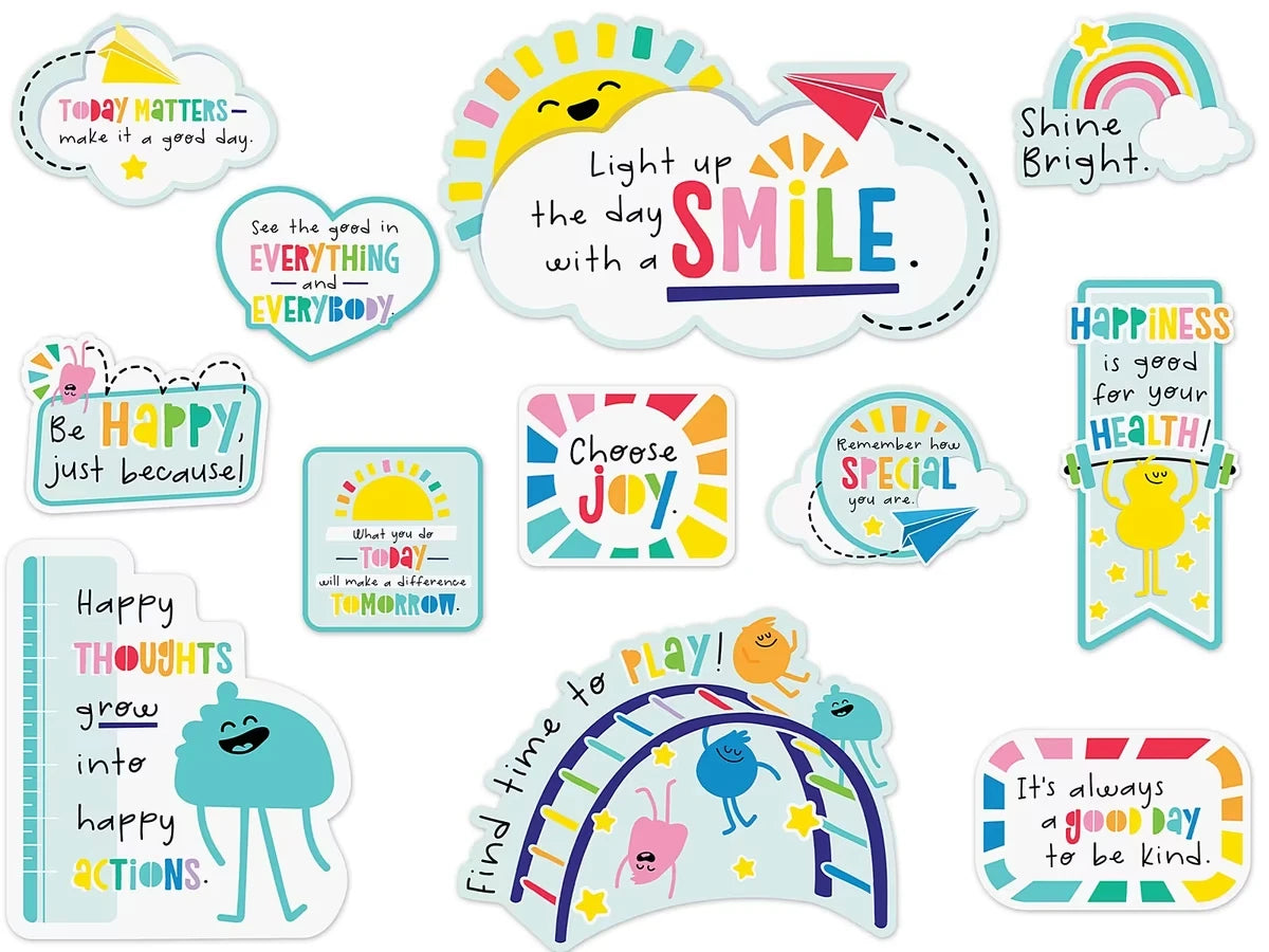 Happy Place Motivational Bulletin Board Set - US 6909