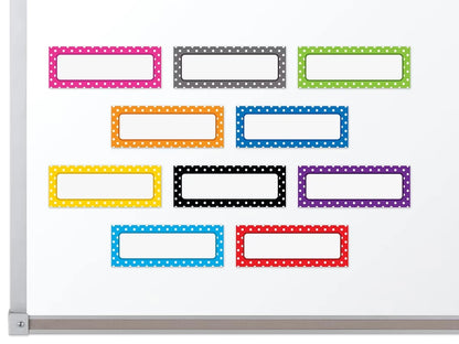 Polka Dot Magnetic Write & Wipe Labels - US 7865
