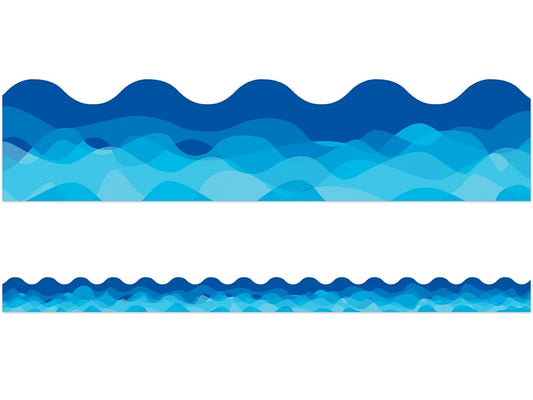 Waves of Blue Scalloped Border - US 2643
