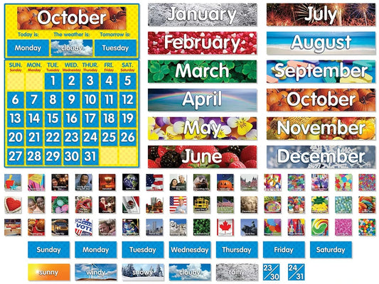 Photo Card Calendar Bulletin Board Set - US 6611