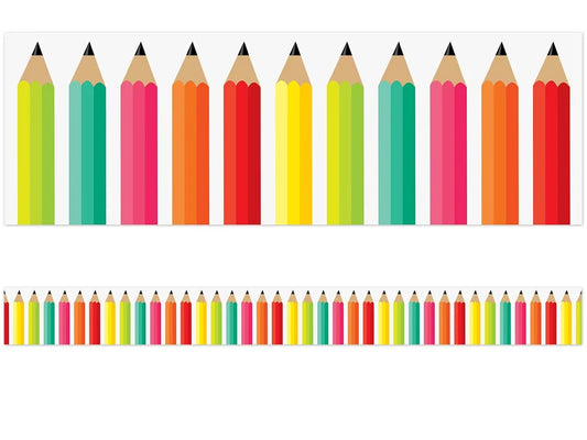 Black, White & Stylish Brights Pencil Border - US 9241