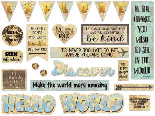 Travel the Map! Motivational Bulletin Board Set - US 5138