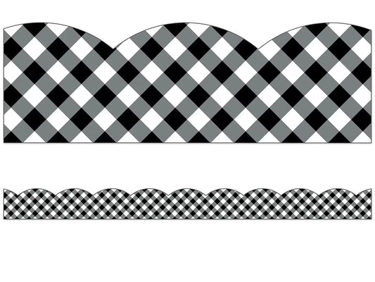 Woodland Whimsy Gingham Scalloped Border - US 5038