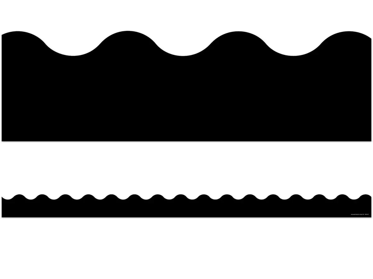 Dark Black Scalloped Border - US 9660